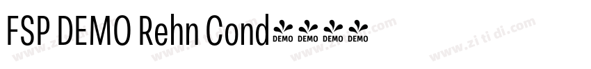 FSP DEMO Rehn Cond字体转换 FSP DEMO Rehn Cond字体转换